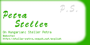 petra steller business card